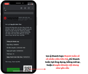 Bước 5 vayvnd giải ngân thành công